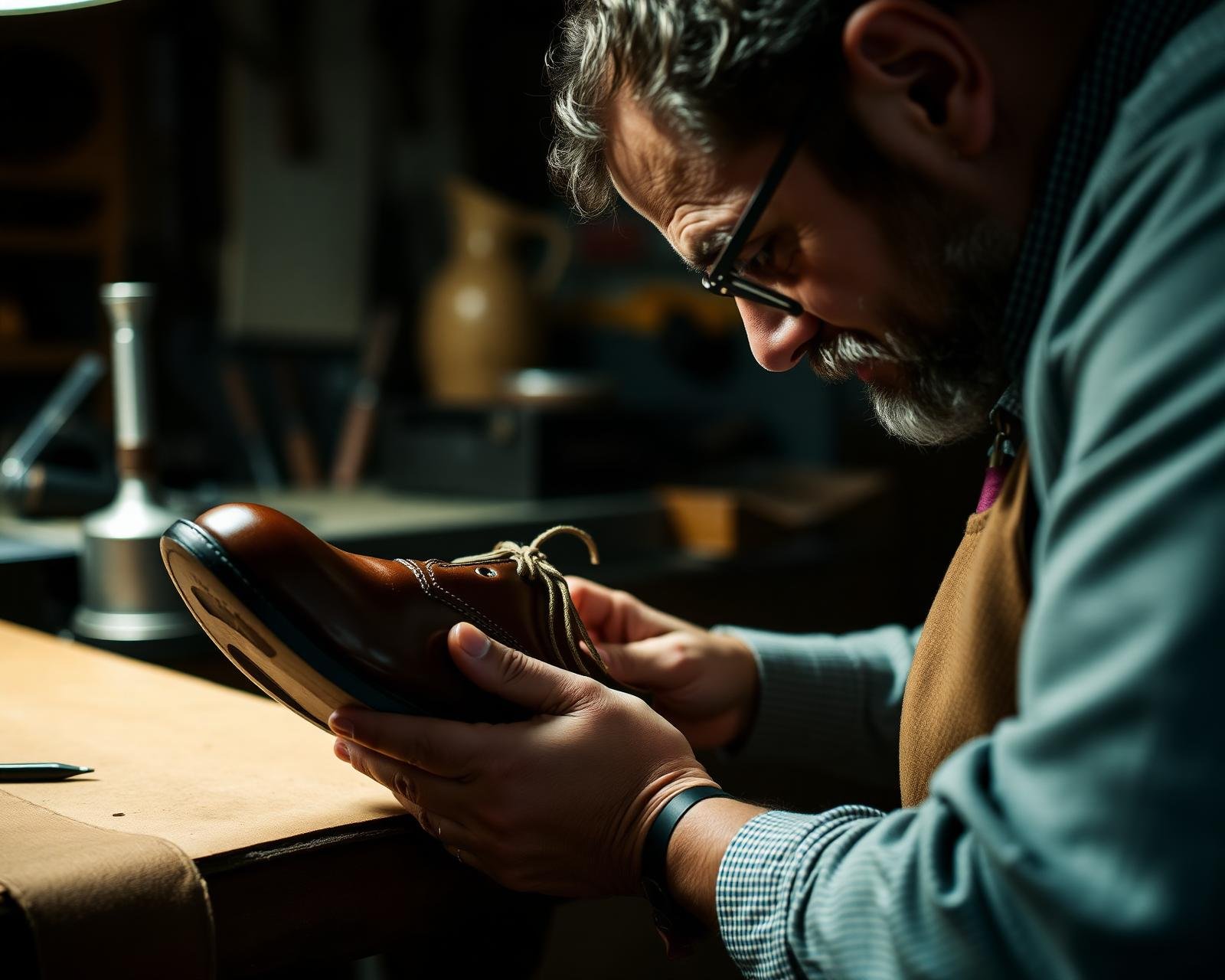 Artisan crafting Monza Pakistan footwear